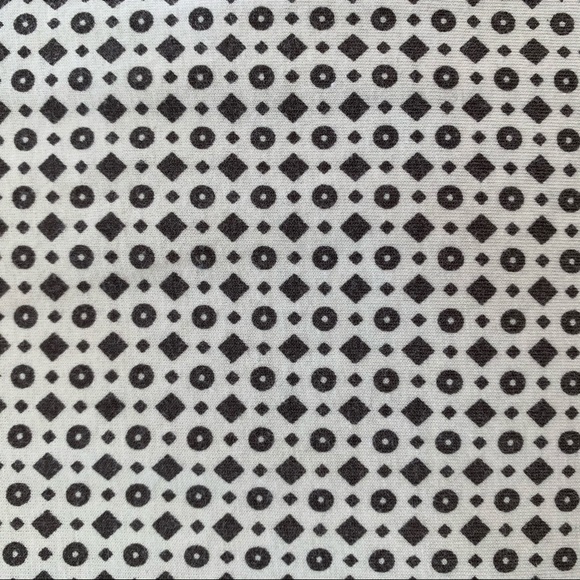 Loft White V-Neck Diamond Pattern 3/4 Sleeve Top Brown White - Picture 4 of 7